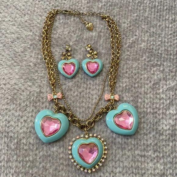 Betsey Johnson Candyland Necklace & Earring Set - Picture 1 of 6